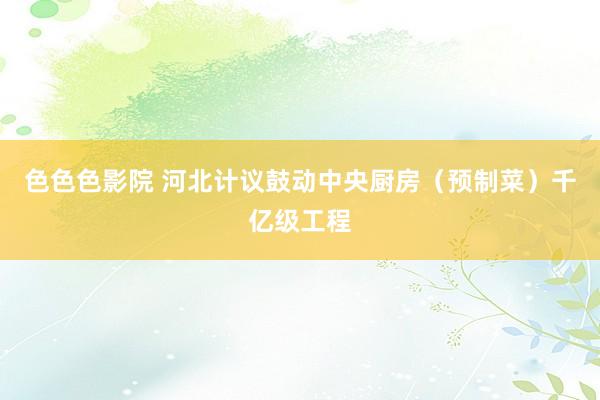 色色色影院 河北计议鼓动中央厨房（预制菜）千亿级工程