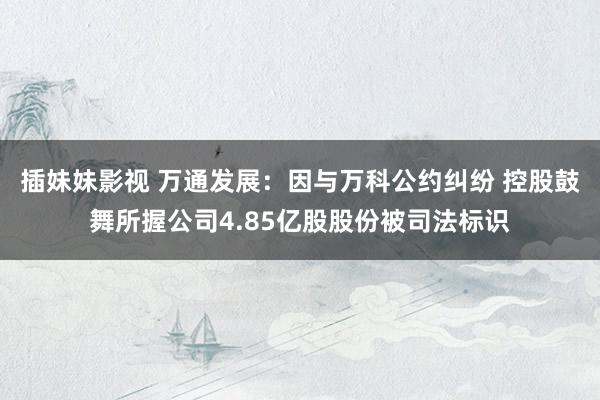 插妹妹影视 万通发展：因与万科公约纠纷 控股鼓舞所握公司4.85亿股股份被司法标识