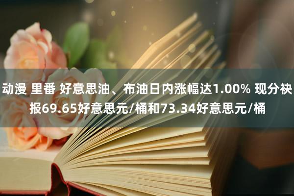 动漫 里番 好意思油、布油日内涨幅达1.00% 现分袂报69.65好意思元/桶和73.34好意思元/桶
